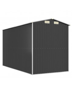 Capanno da Giardino Antracite 192x357x223 cm in Acciaio Zincato