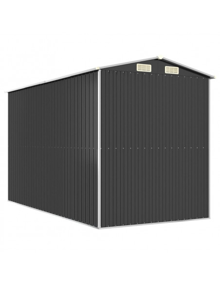 Capanno da Giardino Antracite 192x357x223 cm in Acciaio Zincato