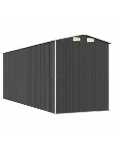 Capanno da Giardino Antracite 192x523x223 cm in Acciaio Zincato
