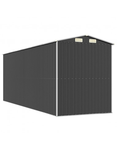 Capanno da Giardino Antracite 192x523x223 cm in Acciaio Zincato