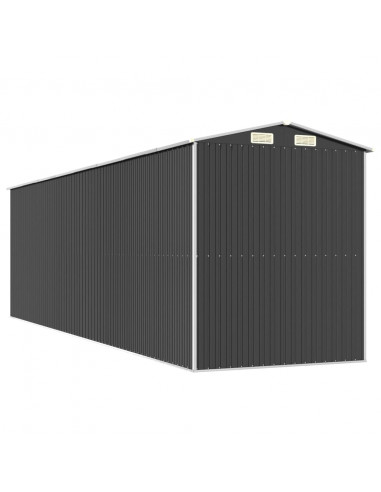Capanno da Giardino Antracite 192x689x223 cm in Acciaio Zincato