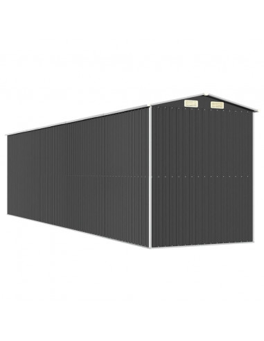 Capanno da Giardino Antracite 192x772x223 cm in Acciaio Zincato