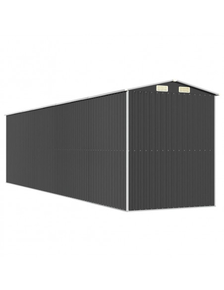 Capanno da Giardino Antracite 192x772x223 cm in Acciaio Zincato