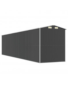 Capanno da Giardino Antracite 192x855x223 cm in Acciaio Zincato