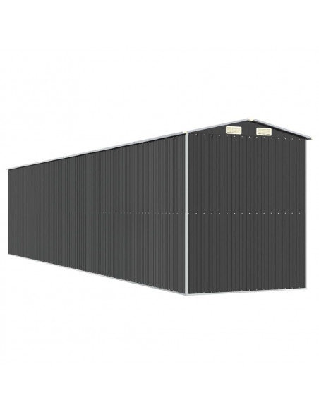 Capanno da Giardino Antracite 192x938x223 cm in Acciaio Zincato