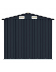 Capanno da Giardino Antracite 205x129x183 cm in Acciaio Zincato