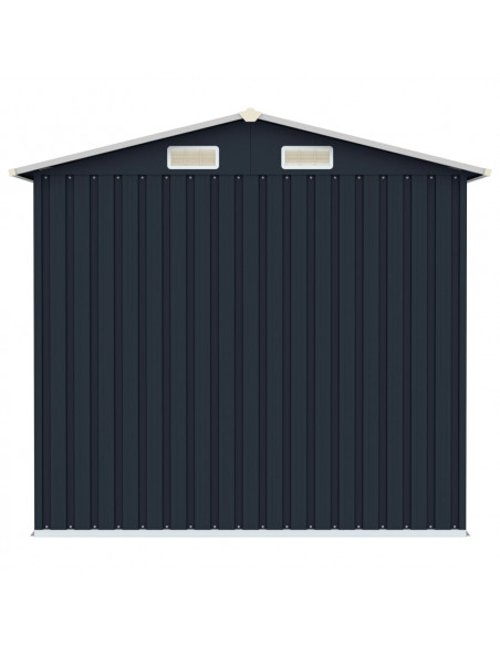 Capanno da Giardino Antracite 205x129x183 cm in Acciaio Zincato