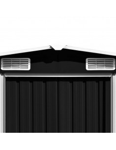 Capanno da Giardino Antracite 257x779x181cm in Acciaio Zincato