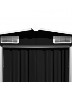 Capanno da Giardino Antracite 257x990x181 cm in Acciaio Zincato
