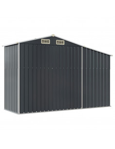 Capanno da Giardino Antracite 277x93x179cm in Acciaio Zincato