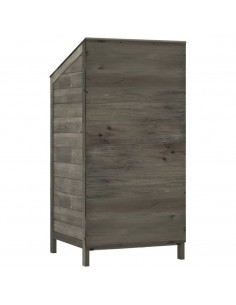 Capanno da Giardino Antracite 55x52x112 cm Legno Massello Abete