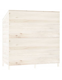 Capanno da Giardino Bianco 102x52x112cm Legno Massello di Abete