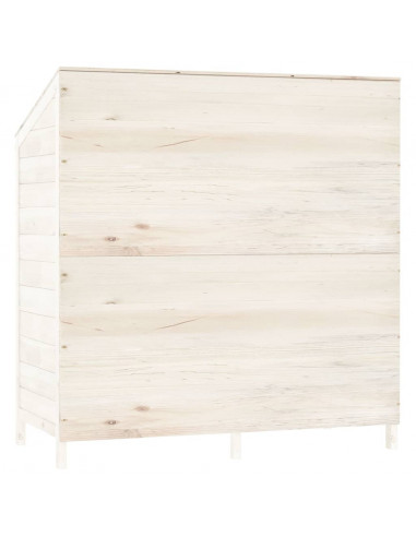 Capanno da Giardino Bianco 102x52x112cm Legno Massello di Abete
