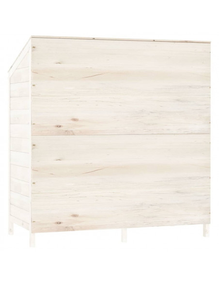 Capanno da Giardino Bianco 102x52x112cm Legno Massello di Abete