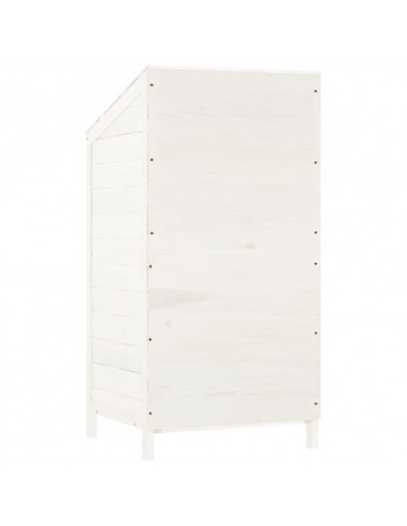 Capanno da Giardino Bianco 55x52x112 cm Legno Massello di Abete