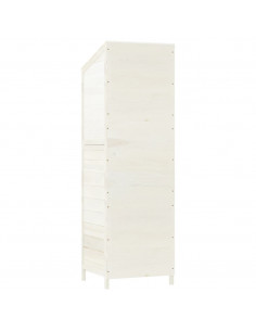 Capanno da Giardino Bianco 55x52x174,5 cm Legno Massello Abete