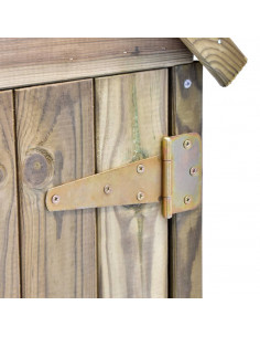 Capanno da Giardino con Porta 69,5x32x178 cm in Pino Impregnato