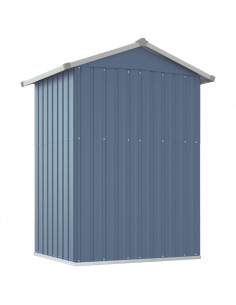 Capanno da Giardino Grigio 126x97,5x177 cm Acciaio Zincato