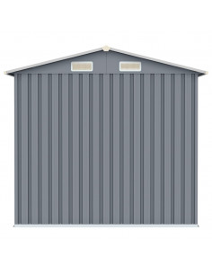 Capanno da Giardino Grigio 205x129x183 cm in Acciaio Zincato