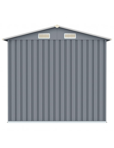 Capanno da Giardino Grigio 205x129x183 cm in Acciaio Zincato