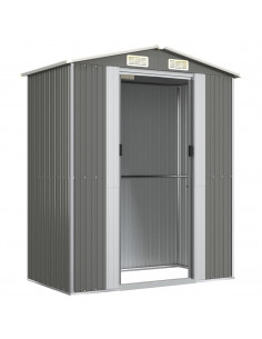 Capanno da Giardino Grigio Chiaro 192x108x223cm Acciaio Zincato