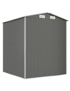 Capanno da Giardino Grigio Chiaro 192x191x223cm Acciaio Zincato