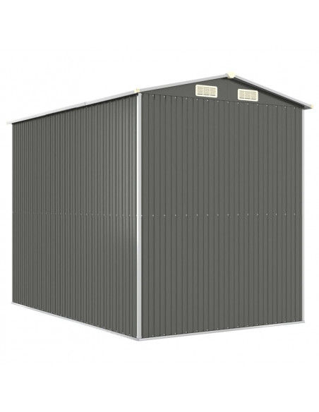Capanno da Giardino Grigio Chiaro 192x274x223cm Acciaio Zincato