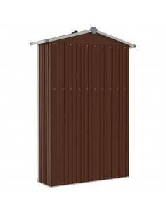 Capanno da Giardino Marrone 116x45x175 cm in Acciaio Zincato