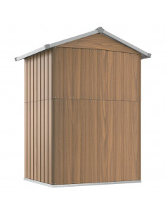 Capanno da Giardino Marrone 126x97,5x177 cm Acciaio Zincato