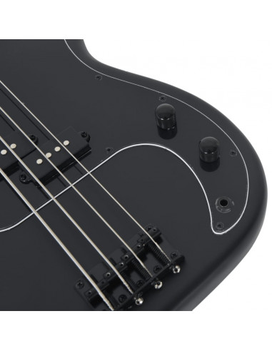 Basso Elettrico per Principianti con Custodia Nero 4/4 46"