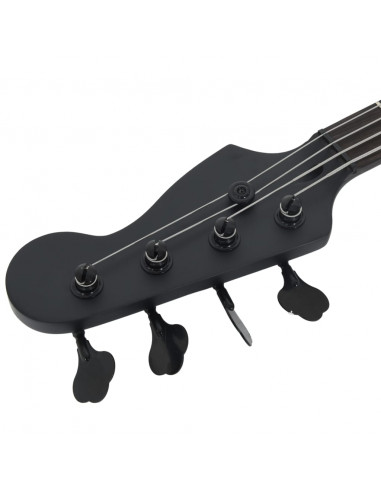 Basso Elettrico per Principianti con Custodia Nero 4/4 46"