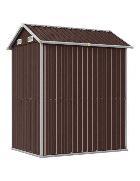 Capanno da Giardino Marrone 192x152,5x237 cm Acciaio Zincato