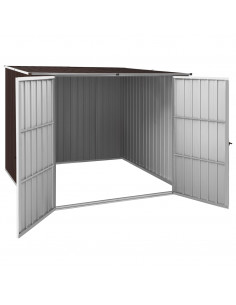 Capanno da Giardino Marrone 195x198x159 cm in Acciaio Zincato