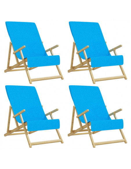 Asciugamani da Spiaggia 4 pz Turchese 60x135 cm Tessuto 400 GSM