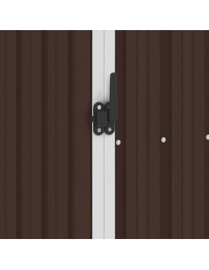 Capanno da Giardino Marrone 87x98x159 cm in Acciaio Zincato