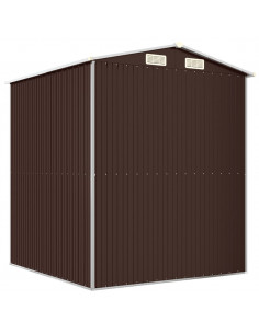 Capanno da Giardino Marrone Scuro 192x191x223cm Acciaio Zincato
