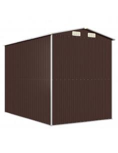 Capanno da Giardino Marrone Scuro 192x274x223cm Acciaio Zincato
