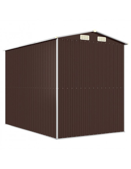 Capanno da Giardino Marrone Scuro 192x274x223cm Acciaio Zincato