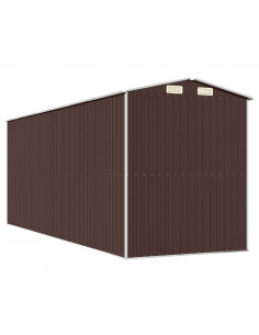 Capanno da Giardino Marrone Scuro 192x523x223cm Acciaio Zincato