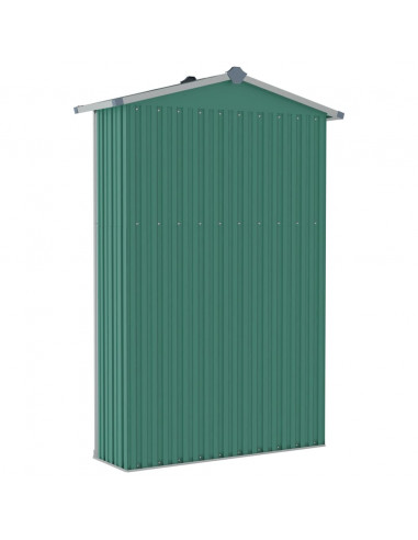 Capanno da Giardino Verde 116x45x175 cm in Acciaio Zincato