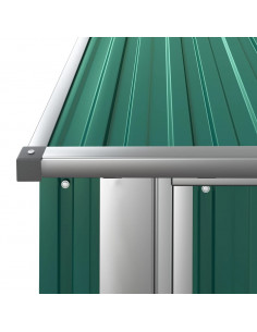 Capanno da Giardino Verde 180,5x97x209,5 cm in Acciaio Zincato