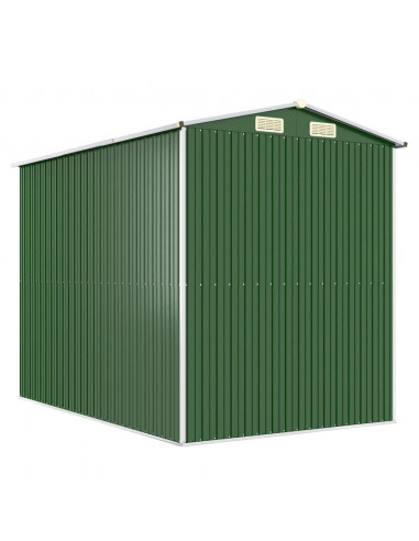 Capanno da Giardino Verde 192x274x223 cm Acciaio Zincato