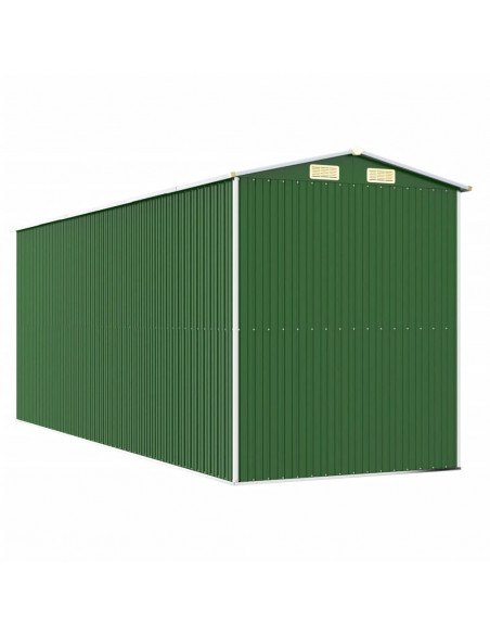 Capanno da Giardino Verde 192x523x223 cm Acciaio Zincato