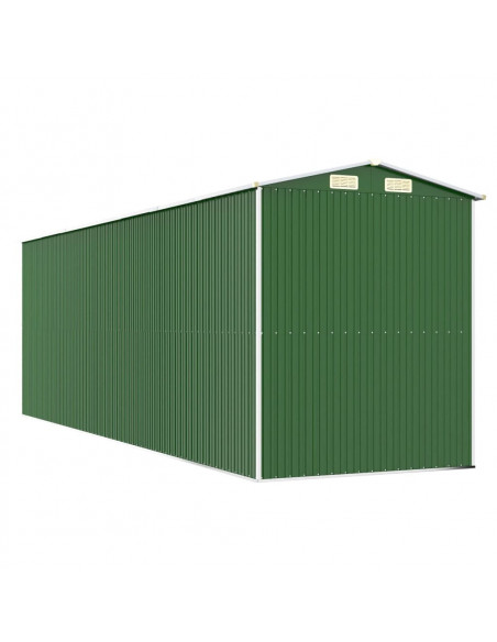 Capanno da Giardino Verde 192x606x223 cm Acciaio Zincato
