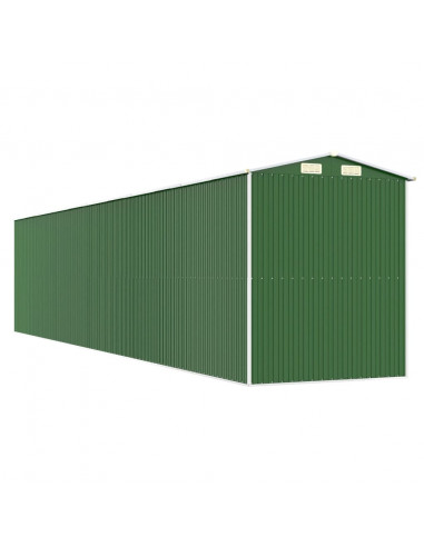 Capanno da Giardino Verde 192x938x223 cm Acciaio Zincato