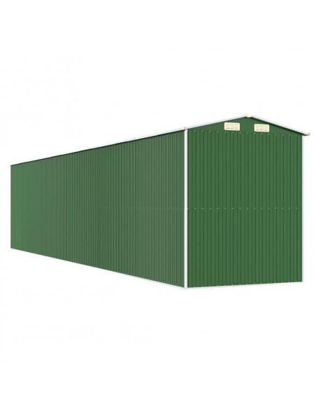 Capanno da Giardino Verde 192x938x223 cm Acciaio Zincato