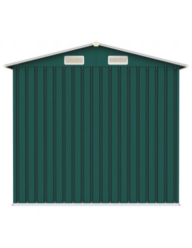 Capanno da Giardino Verde 205x129x183 cm in Acciaio Zincato