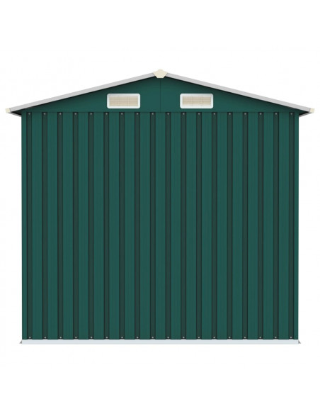 Capanno da Giardino Verde 205x129x183 cm in Acciaio Zincato