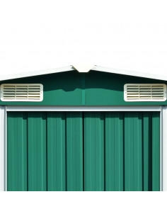 Capanno da Giardino Verde 257x779x181cm in Acciaio Zincato