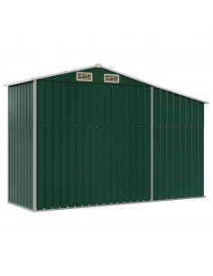 Capanno da Giardino Verde 277x93x179 cm in Acciaio Zincato